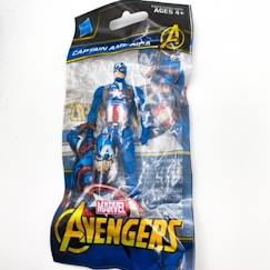 Jouet-Jeux d'imagination-Figurines, mini mondes, héros et animaux-Figurine - MG Diffusion - Captain America - Blanc et Multicolore - 9 cm