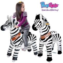 Jouet-PonyCycle - Modèle U - Zebra à roues avec frein et son - Taille 3 pour les 3-5 ans