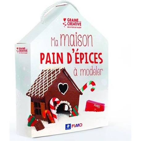 Coffret Fimo - Graine Creative On A Tous Du Talent - Ma Maison en Pain d'Epices - Enfant - 5 ans - Rouge - Blanc BLANC 1 - vertbaudet enfant 