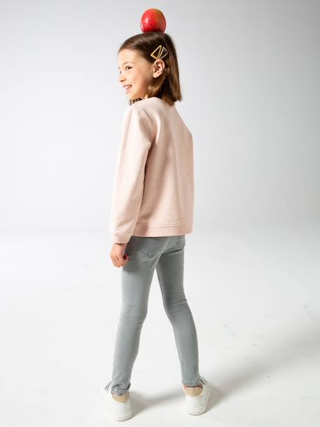 Jean tregging Basics fille bleu jean+denim gris+double stone+stone 8 - vertbaudet enfant 