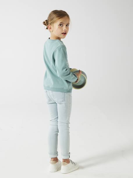 Jean tregging Basics fille bleu jean+denim gris+double stone+stone 15 - vertbaudet enfant 