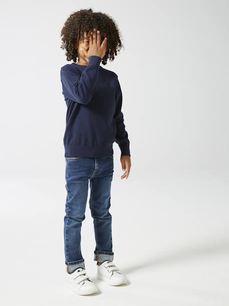 Jean slim Basics garçon stone 7 - vertbaudet enfant 