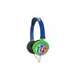 Jouet-Multimédia-casques audio - écouteurs-Casque stéréo enfant LEXIBOOK - PJMASK - pliable et ajustable - Limitation de volume d'écoute