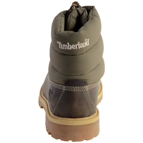 Boots Timberland Petits Prem 6 IN Quilt - Mixte - Enfant - Marron - Lacets - Cuir - Olive full grain MARRON 4 - vertbaudet enfant 