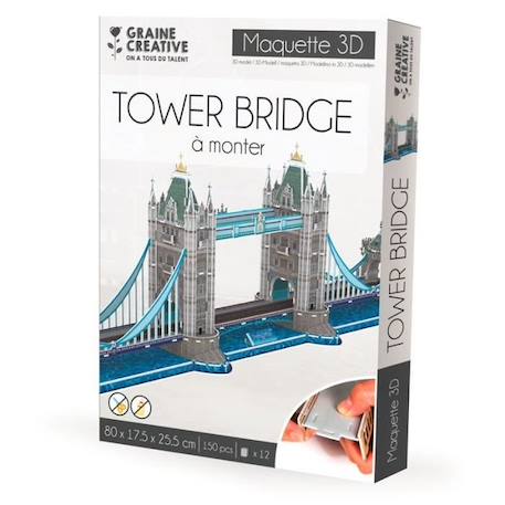 Maquette à construire soi-même Tower Bridge GRIS 1 - vertbaudet enfant 