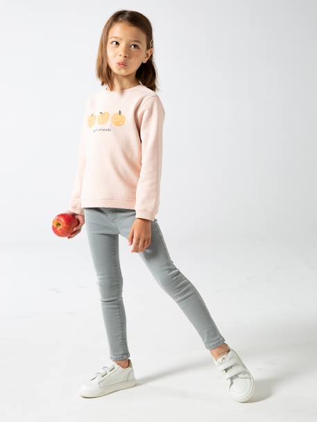 Jean tregging Basics fille bleu jean+denim gris+double stone+stone 4 - vertbaudet enfant 