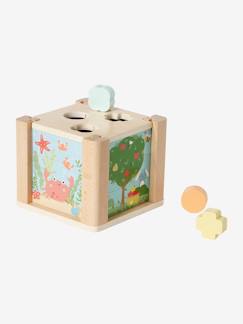 Jouet-Cube d'éveil 2 en 1 : Puzzles et formes à encastrer en bois FSC®