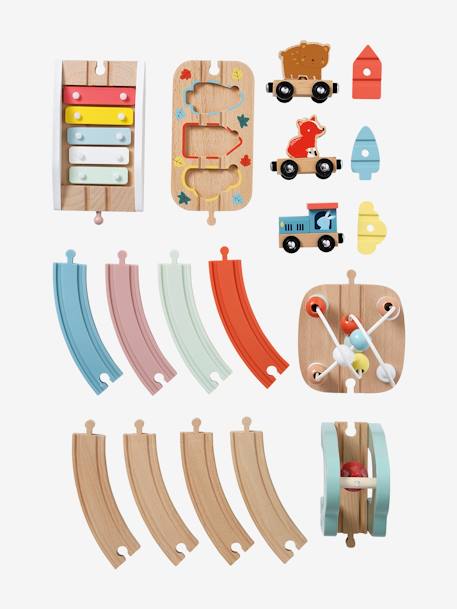 Mon premier circuit de train (12 pièces) en bois FSC® bois 3 - vertbaudet enfant 