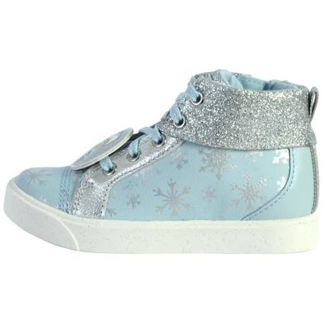 Basket Montante Cuir Clarks Enfant City Ice - Fille - À lacets/Zip - K bleu clair BLEU 1 - vertbaudet enfant 