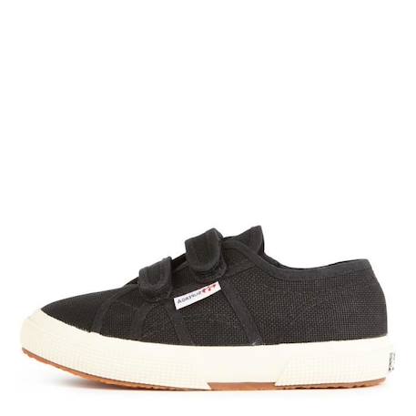 Basket Superga 2750 COT JSTRAP CLASSIC Cadet - SUPERGA - Enfant - Noir - Scratch - Textile NOIR 1 - vertbaudet enfant 