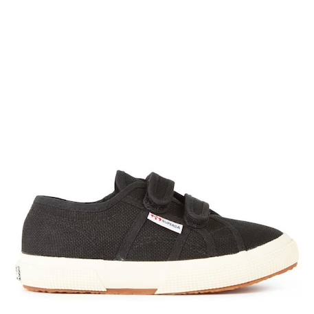 Basket Superga 2750 COT JSTRAP CLASSIC Cadet - SUPERGA - Enfant - Noir - Scratch - Textile NOIR 2 - vertbaudet enfant 