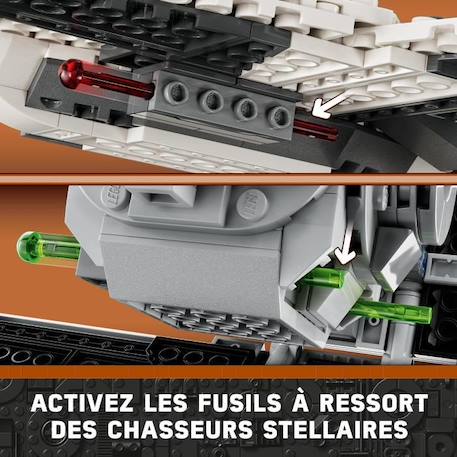 LEGO Star Wars 75348 Le Chasseur Fang Mandalorien Contre le TIE Interceptor, Jouet de Vaisseaux BLANC 5 - vertbaudet enfant 