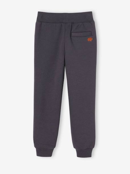 Pantalon jogging en molleton doublé sherpa garçon anthracite 3 - vertbaudet enfant 