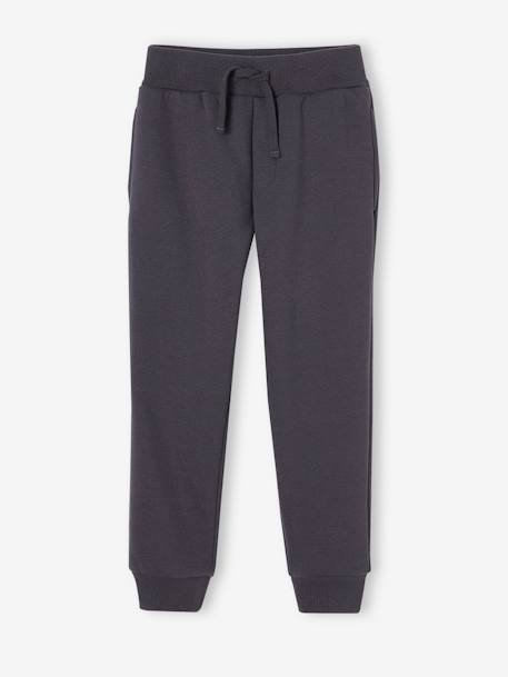 Pantalon jogging en molleton doublé sherpa garçon anthracite 2 - vertbaudet enfant 