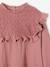 T-shirt blouse fantaisie fille maille texturée bois de rose 3 - vertbaudet enfant 