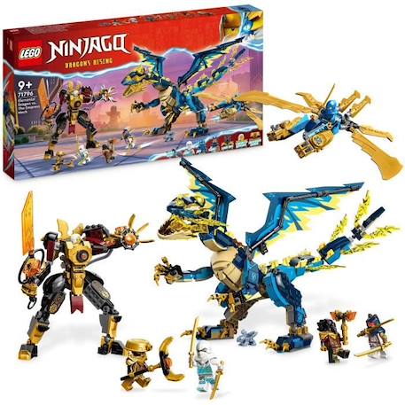 LEGO® NINJAGO 71796 Le Dragon Élémentaire contre le Robot de l’Impératrice, Grand Jouet BLEU 2 - vertbaudet enfant 