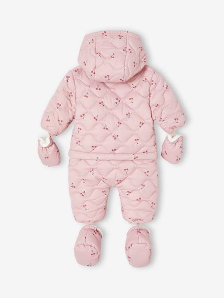 Combi-pilote avec moufles et chaussons bébé 2 en 1 mauve 2 - vertbaudet enfant 