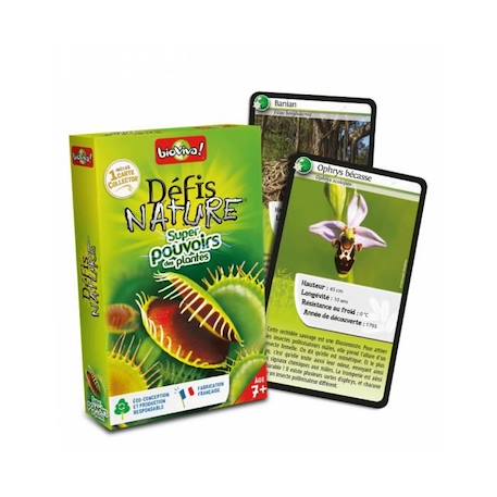 Jeu de cartes Bioviva - Défis Nature Super pouvoirs des plantes pour enfants de 7 ans et plus VERT 1 - vertbaudet enfant 