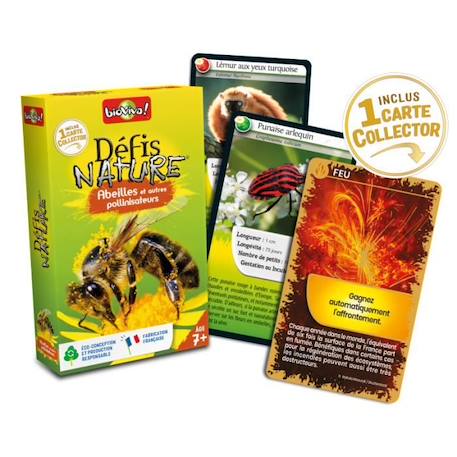 Jeu de cartes Bioviva - Défis nature abeilles et autres pollinisateurs pour enfants à partir de 7 ans BLANC 2 - vertbaudet enfant 