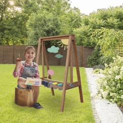 Jouet-Activités artistiques et musicales-Tableaux, dessin et peinture-Axi - Chevalet d'activité Eric Marron foncé