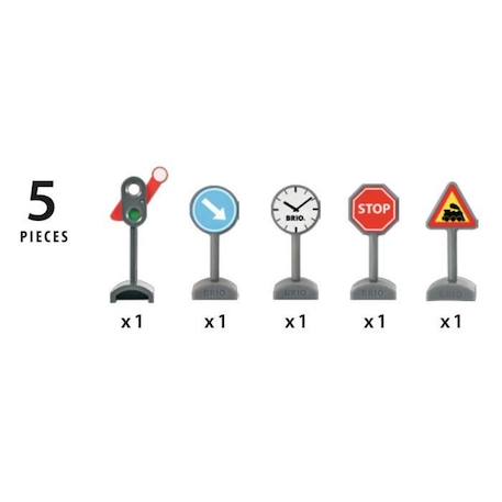 Panneaux de Signalisation - BRIO - 33864 - Feux de signalisation manuels - 5 pièces - Intérieur - Mixte BLANC 4 - vertbaudet enfant 