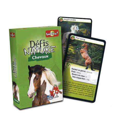 Jeu de questions-réponses - BIOVIVA - Défis Nature - Chevaux - A partir de 7 ans VERT 3 - vertbaudet enfant 