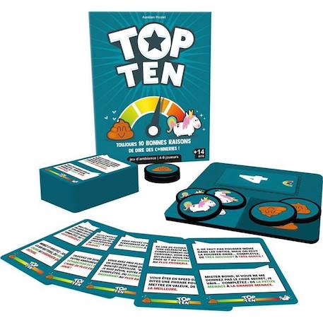 Jeu de société Top Ten - Cocktail Games - 4 à 9 joueurs - 30 min - À partir de 14 ans BLEU 2 - vertbaudet enfant 