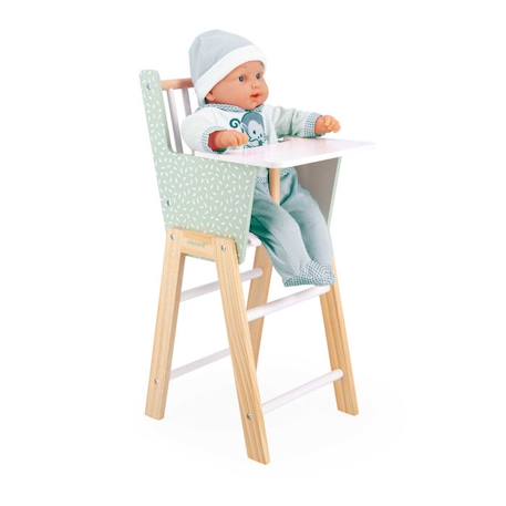 Chaise Haute en Bois JANOD pour Poupons jusqu'à 42 cm - Jouet d'Imitation en Bois FSCTM - Mixte - Dès 3 ans VERT 1 - vertbaudet enfant 