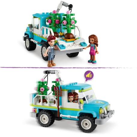 LEGO 41707 Friends Le Camion Planteur d’Arbres, Jouet, Jardinage Écologique, Camion Électrique, Filles et Garçons Dès 6 Ans BLEU 4 - vertbaudet enfant 