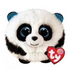 -Jouet en peluche - TY - PUFFIES Bamboo panda - Rose - Rouge - Mixte