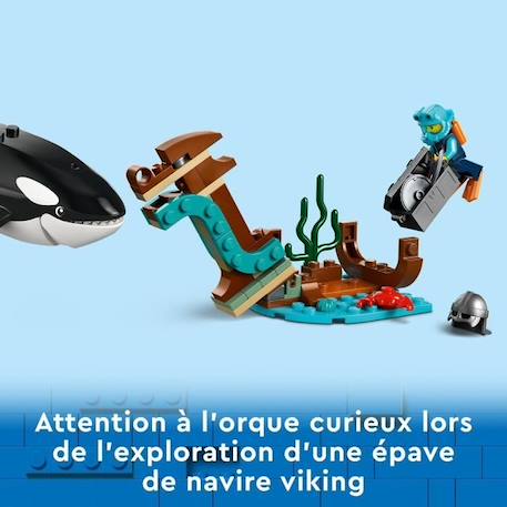 LEGO® City 60368 Le Navire d’Exploration Arctique, Jouet de Grand Bateau Flottant, Cadeau Enfants BLEU 6 - vertbaudet enfant 