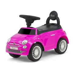 Jouet-Premier âge-Bascules, chariots de marche, trotteurs et porteurs-Porteur pour bébé Milly Mally Fiat 500 Rose - Jouet premier âge pour l'équilibre et la coordination - 12-36 mois