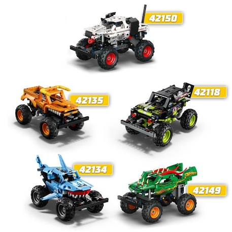 LEGO® Technic 42149 Monster Jam Dragon, 2-en-1, Monster Truck Jouet, Voiture de Course BLANC 5 - vertbaudet enfant 