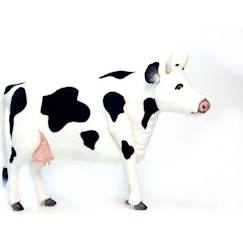 Jouet-Premier âge-Peluches-Peluche Vache noire et blanche - ANIMA - 122 cm de longueur - Pour enfant
