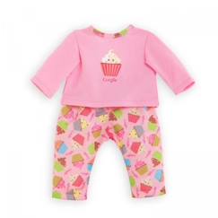 Jouet-Poupons et poupées-Poupées mannequins et accessoires-Pyjama 2 pièces à motifs cupcakes pour poupée Ma Corolle - COROLLE - Enfant - Rose - Mixte - A partir de 3 ans