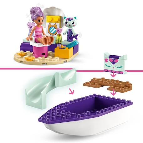 LEGO® Gabby et la Maison Magique 10786 Le Bateau et le Spa de Gabby et Marine, Jouet avec Figurines BLANC 4 - vertbaudet enfant 