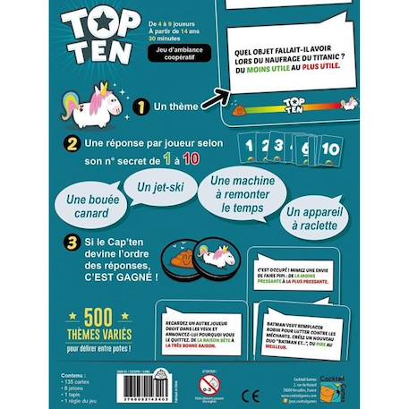 Jeu de société Top Ten - Cocktail Games - 4 à 9 joueurs - 30 min - À partir de 14 ans BLEU 3 - vertbaudet enfant 