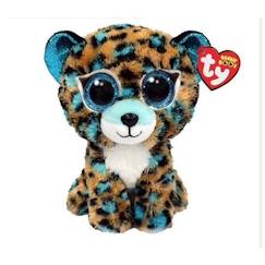 Jouet-Premier âge-Peluche TY - Beanie Boo's Small Cobalt le leopard - Enfant - Blanc - Vert - Mixte