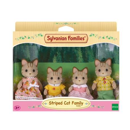 SYLVANIAN FAMILIES - 5180 - Famille Chat Tigre - Les Familles - Articulée et Habillée - A partir de 3 ans BEIGE 3 - vertbaudet enfant 