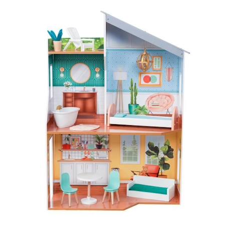 KidKraft - Maison de poupées Emily en bois avec 10 accessoires inclus ORANGE 1 - vertbaudet enfant 