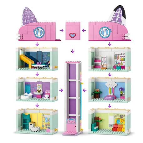 LEGO® 10788 La Maison Magique de Gabby, Jouet de Maison de Poupées avec Figurines BLANC 4 - vertbaudet enfant 