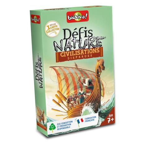 Jeu de cartes Bioviva - Défis Nature Civilisations Disparues BLANC 1 - vertbaudet enfant 