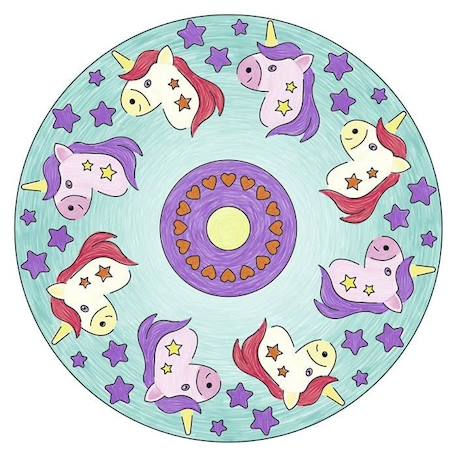 Ravensburger Mandala Design Licorne - Loisirs créatifs pour enfants dès 6 ans ROSE 5 - vertbaudet enfant 
