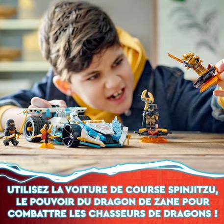 LEGO® NINJAGO 71791 La Voiture de Course Spinjitzu : le Pouvoir du Dragon de Zane, Jouet Enfants 7 Ans JAUNE 6 - vertbaudet enfant 