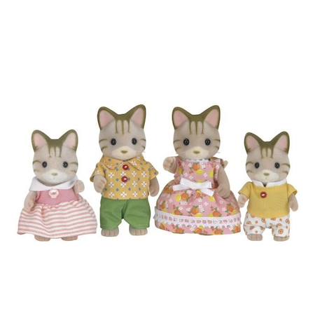 SYLVANIAN FAMILIES - 5180 - Famille Chat Tigre - Les Familles - Articulée et Habillée - A partir de 3 ans BEIGE 2 - vertbaudet enfant 