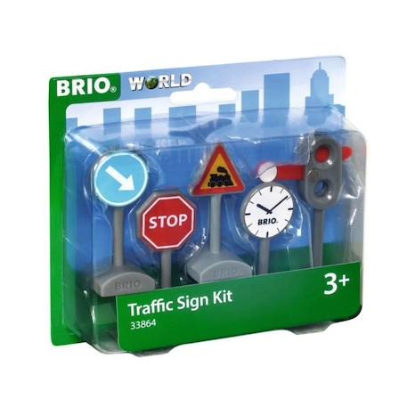 Panneaux de Signalisation - BRIO - 33864 - Feux de signalisation manuels - 5 pièces - Intérieur - Mixte BLANC 2 - vertbaudet enfant 