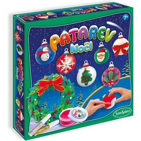 Coffret de pâte à modeler Sentosphere - Patarev' Noël BLANC 1 - vertbaudet enfant 