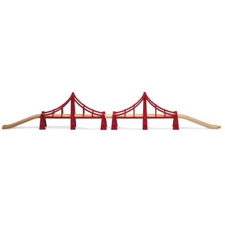 Pont Suspendu Double Brio 33683 pour Circuit de Train en Bois - 113cm - Mixte - A partir de 3 ans ROUGE 4 - vertbaudet enfant 