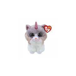 Jouet-Premier âge-Jouet chat - TY - Beanie Boos Small Asher - Fourrure douce - Yeux brillants - Rouge et multicolore