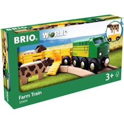 Jouet-Train des Animaux de la Ferme - BRIO - Circuit en bois - Ravensburger - Mixte dès 3 ans